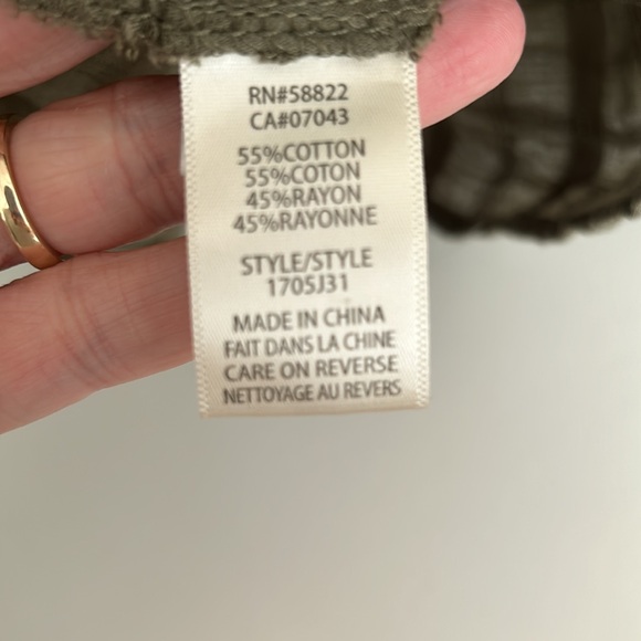 Moss green Max Studio button down shirt - Picture 4 of 7